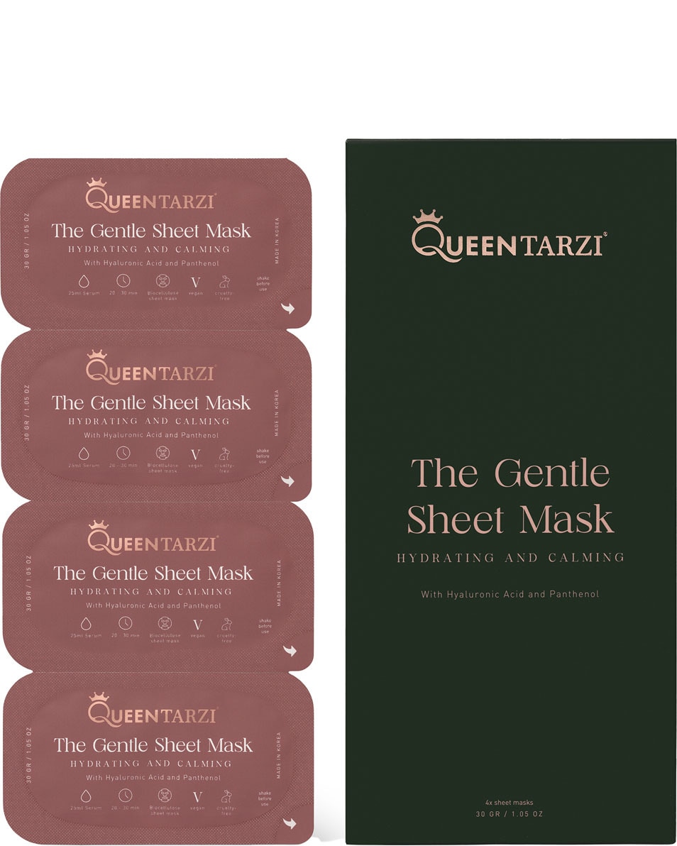 QUEEN TARZI NATURAL GLAM THE GENTLE SHEET MASK 4 ST