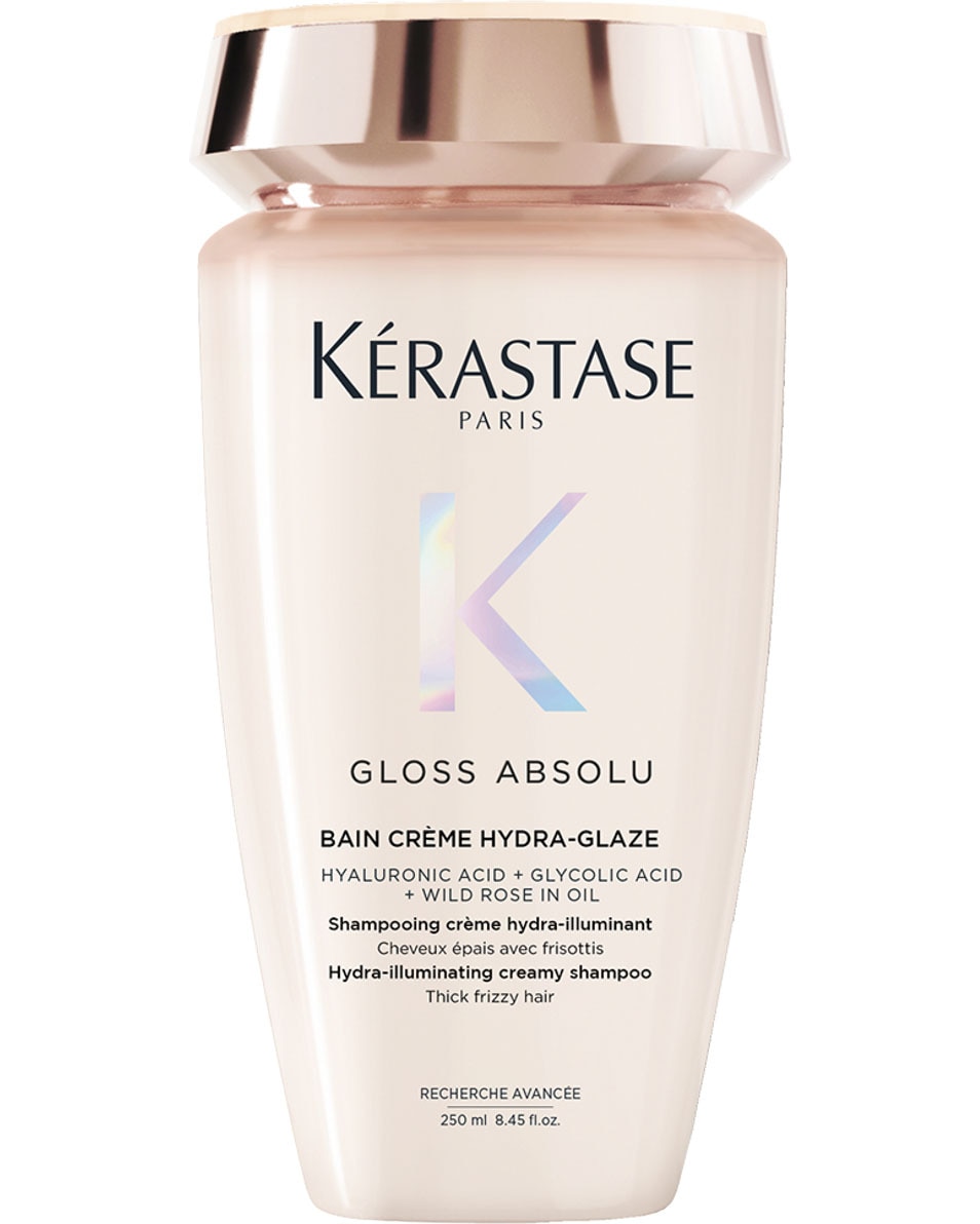 KÉRASTASE Gloss Absolu Bain Riche Crème Hydra-Glaze Shampooing anti-frisottis - Pour cheveux épais et frisés 250 ML