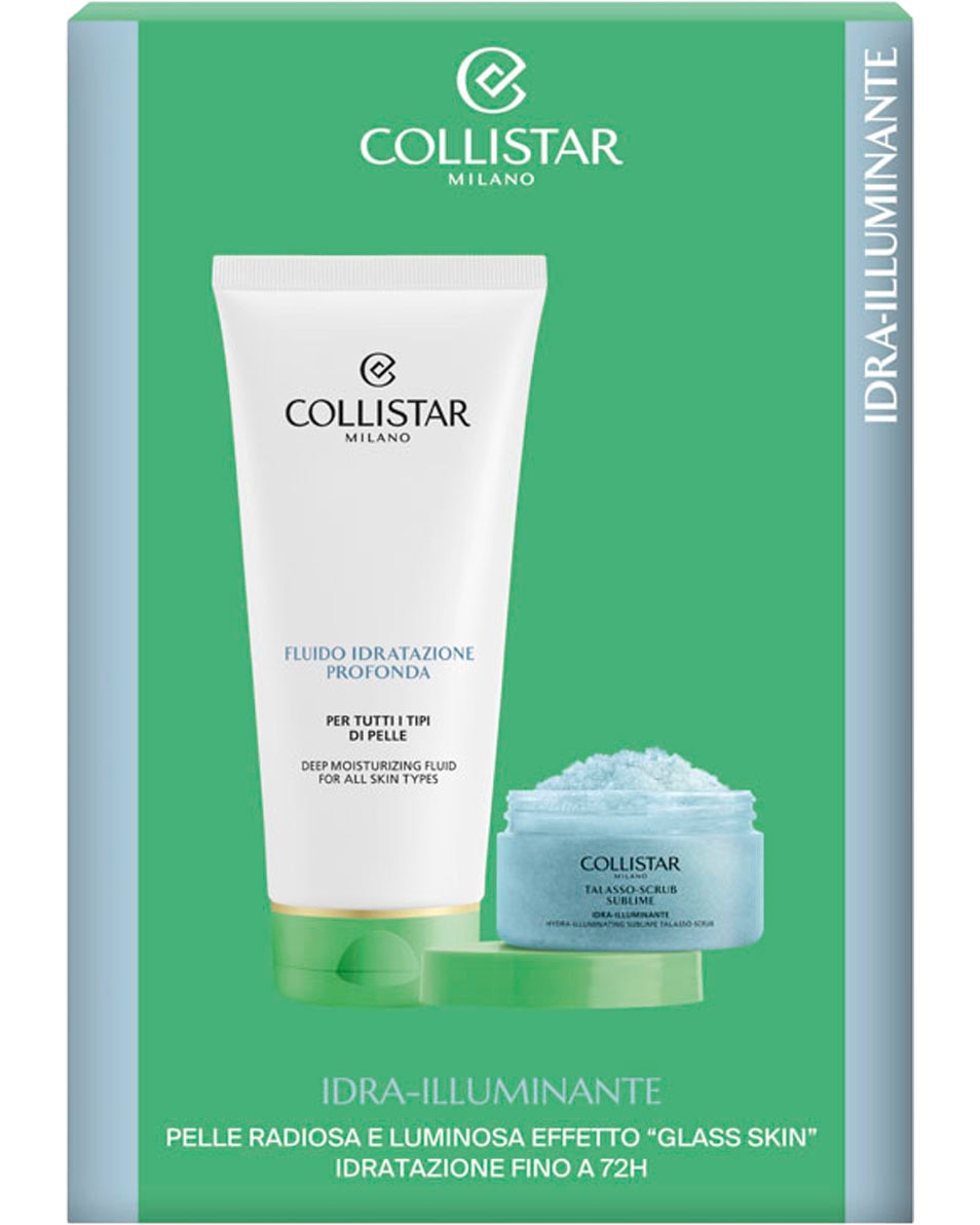 COLLISTAR Hydra-Illuminating Discovery Set 2026 Body - Deep Moisturizing Fluid 200ml + Hydra-Illuminating Sublime Talasso-Scrub 150g 2 ML