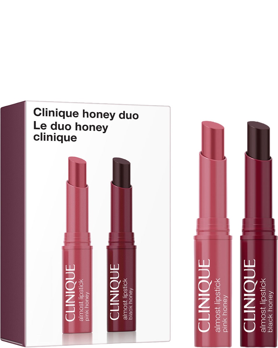 CLINIQUE Almost Lipstick Dubbele black honey & pink honey 2 ST