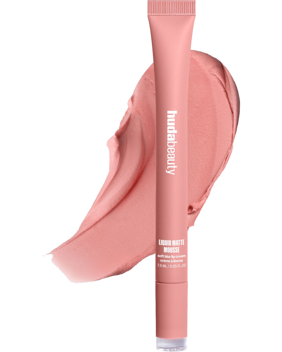 HUDA BEAUTY LIQUID MATTE MOUSSE SOFT BLUR LIP CREAM BABY PINK