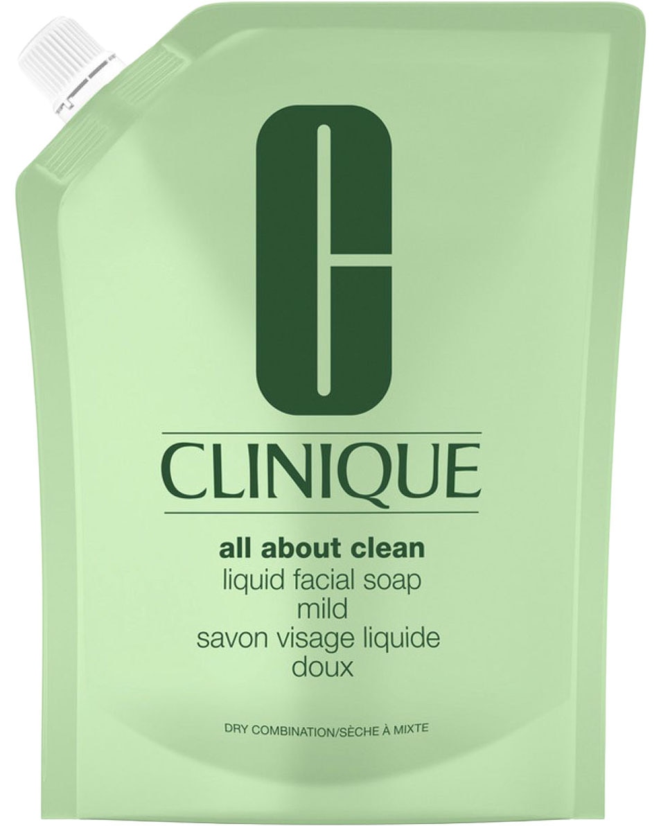 CLINIQUE All About Clean Navulling Zachte Vloeibare Gezichtszeep – Voor droge tot gemengde huid 400 ML