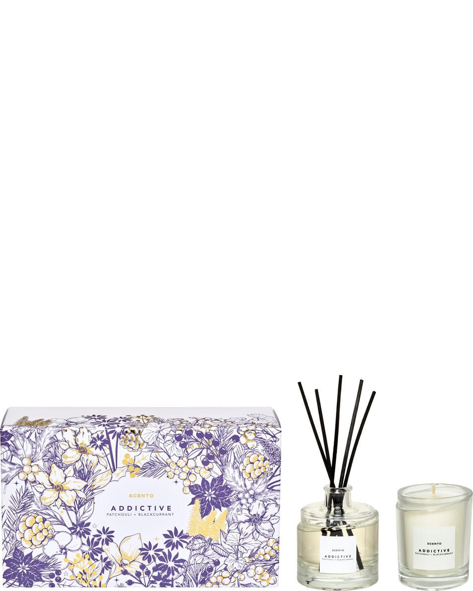 SCENTO Addictive Coffret cadeau diffuseur d'ambiance + bougie parfumée 2 ST