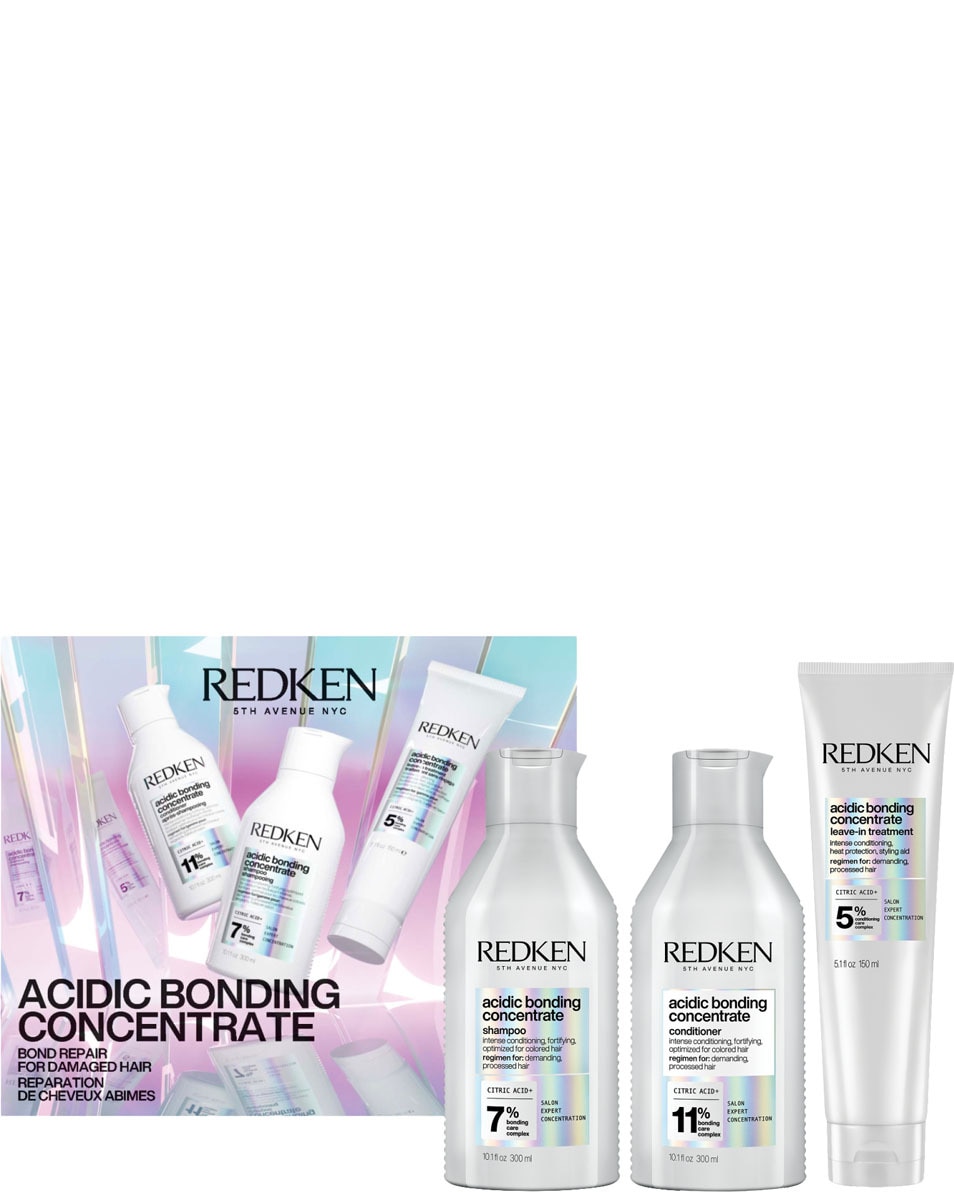 REDKEN Acidic Bonding Concentrate Giftset Renforce & Fortifie les Cheveux Abîmés 3 ST
