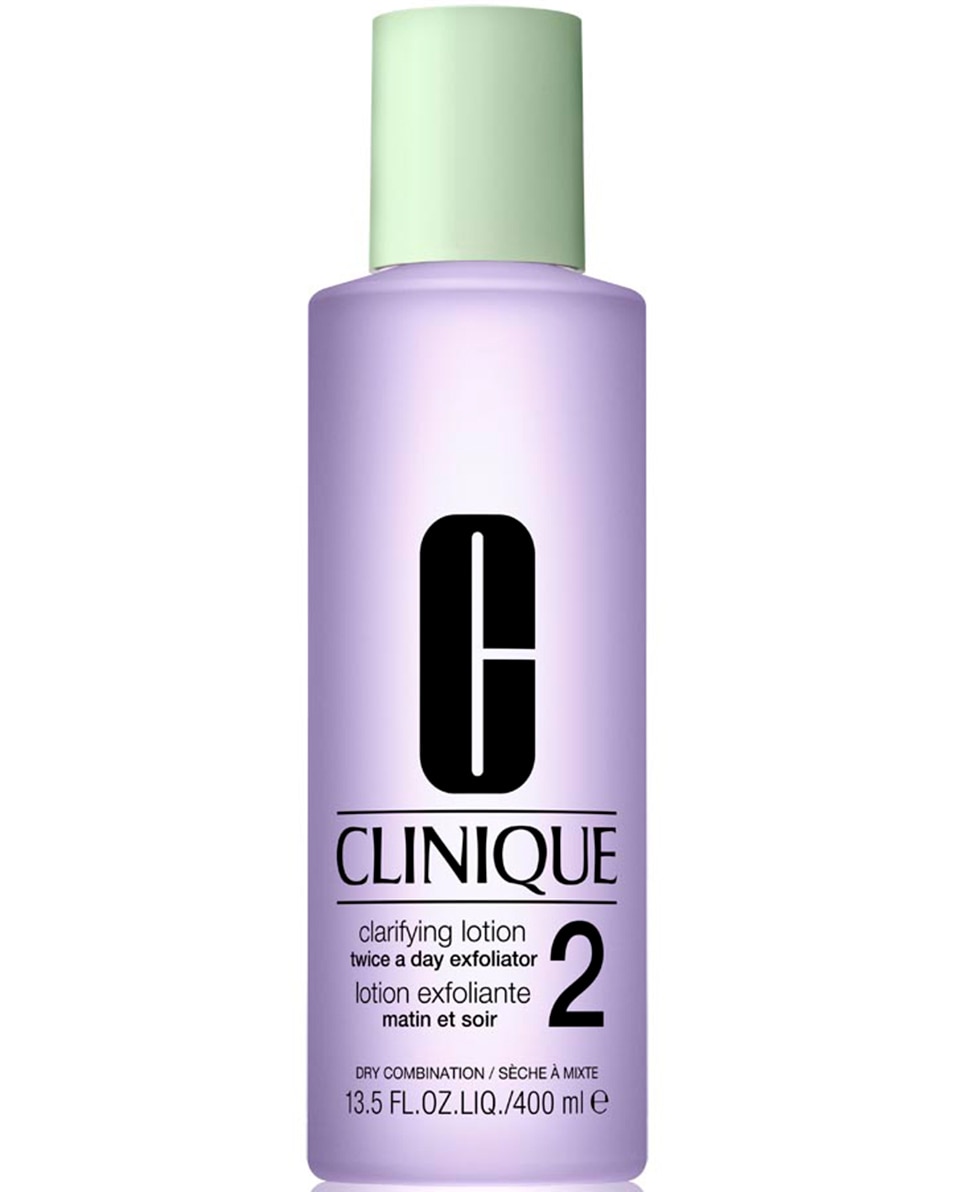 CLINIQUE CLARIFYING LOTION 2 - TWICE A DAY EXFOLIATOR EXFOLIËRENDE LOTION - DROGE TOT GEMENGDE HUID - 3-STEP SYSTEM 400 ML
