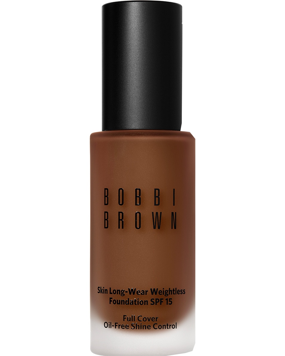 BOBBI BROWN SKIN LONGWEAR WEIGHTLESS FOUNDATION SPF15- FINI MAT NATUREL- LONGUE TENUE DE 16H WALNUT