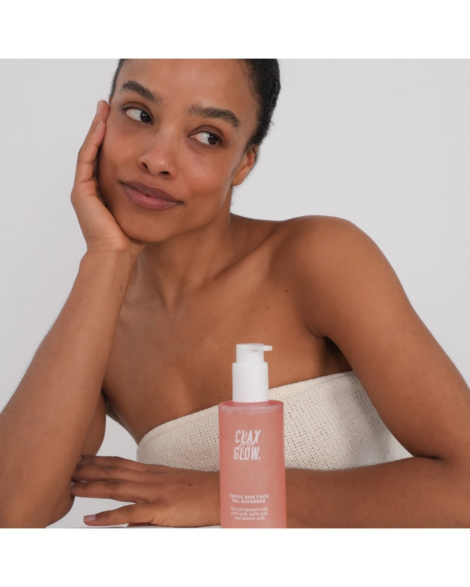 CLAY AND GLOW TRIPLE AHA STRAW-JELLY CLEANSER GEL NETTOYANT DOUX 250 ML 2