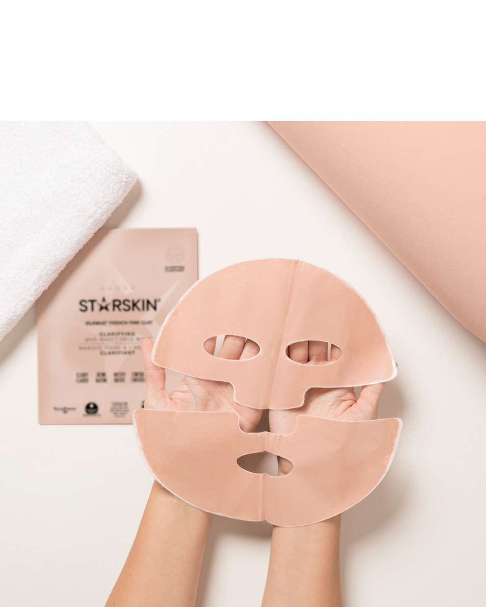SILKMUD™ PINK FRENCH CLAY PURIFYING MUD SHEET MASK