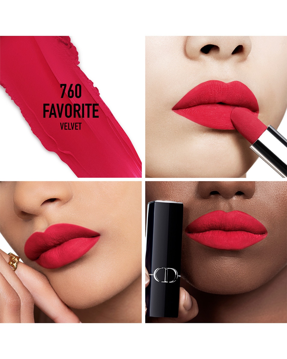 DIOR Rouge Dior Rouge à lèvres - confort et longue tenue VELVET - 760 FAVORITE 2
