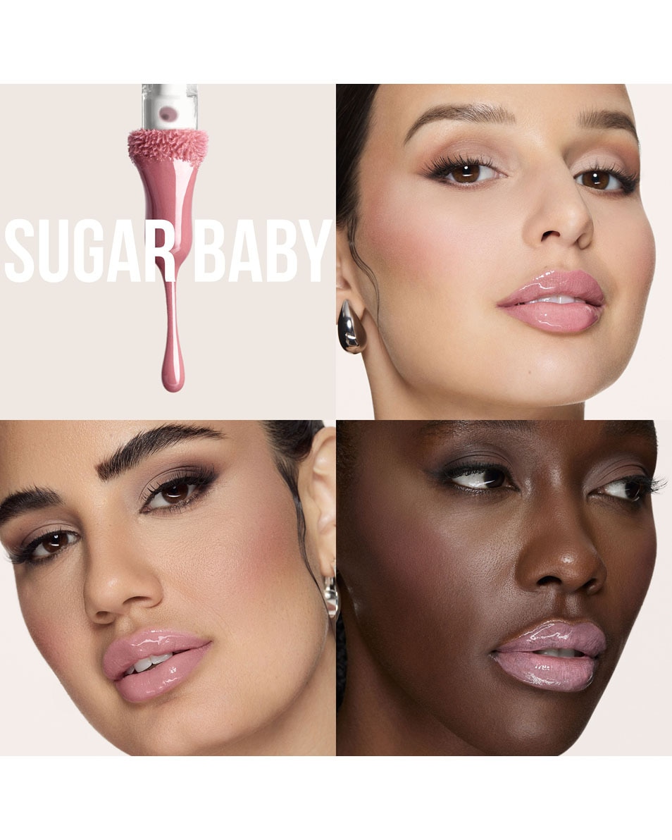 HUDA BEAUTY FAUX FILLER EXTRA SHINE LIP GLOSS SUGAR BABY 2