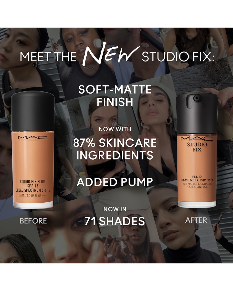 M.A.C Studio Fix Fluid Foundation Fini mat - naturel & longue tenue NC44.5 2