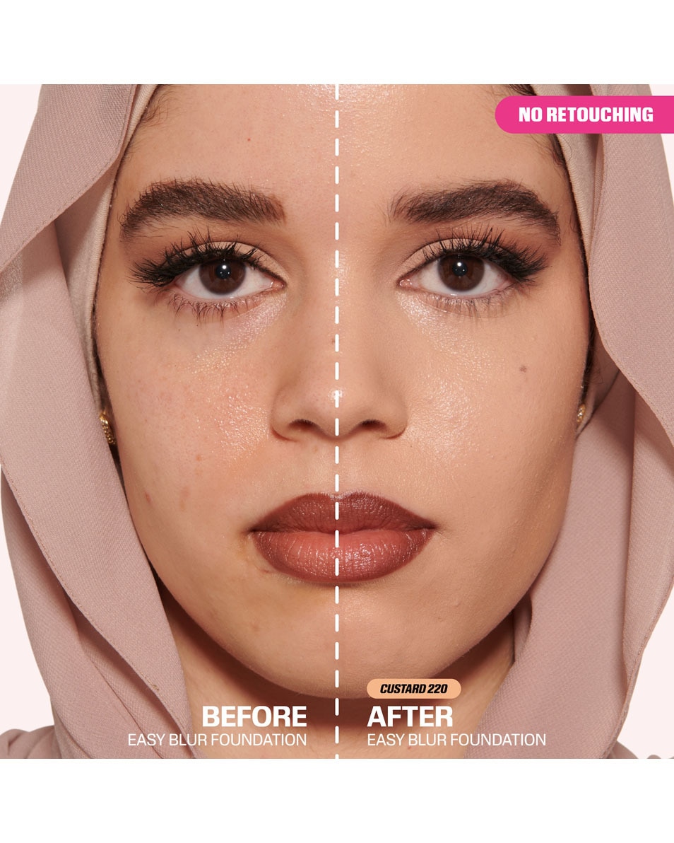 HUDA BEAUTY EASY BLUR NATURAL AIRBRUSH FOUNDATION 220 WARM - Custard 2
