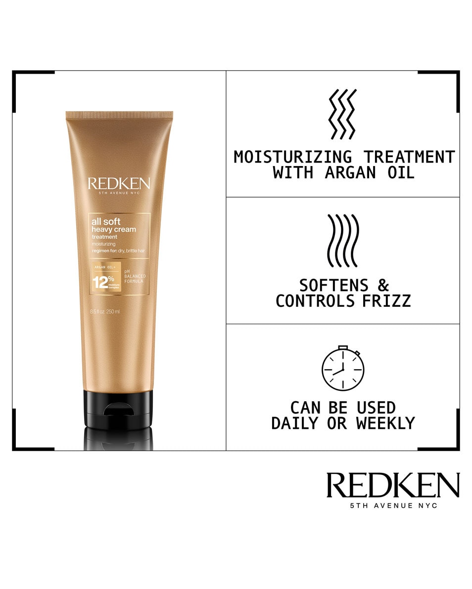 REDKEN All Soft Masque capillaire - hydrate et adoucit les cheveux secs 250 ML 2