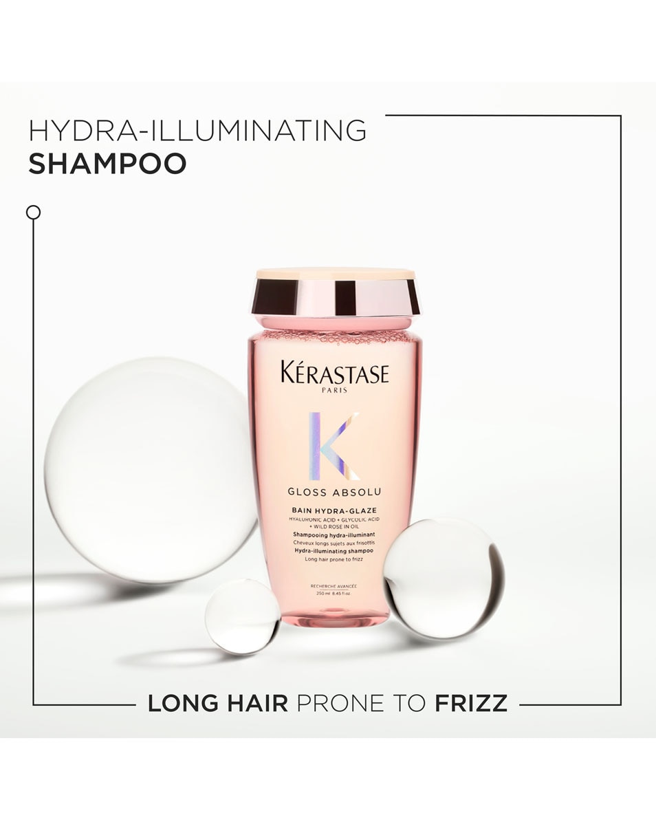 KÉRASTASE Gloss Absolu Bain Hydra-Glaze Anti-frizz shampoo voor lang, pluizig haar 250 ML