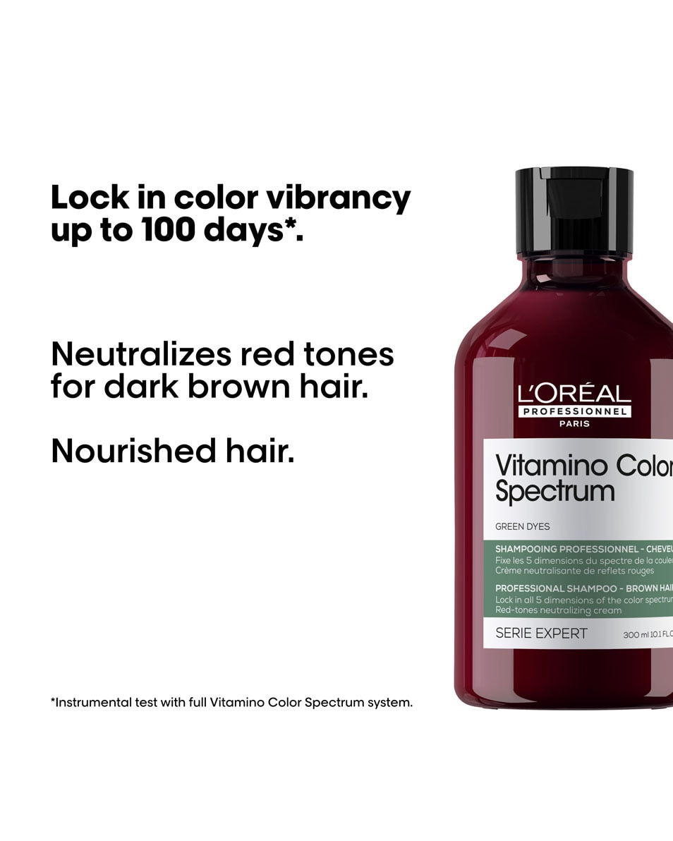 L'OREAL PROFESSIONNEL Vitamino Color Spectrum Groene Shampoo - Voor Donkerbruin Haar 300 ML 2