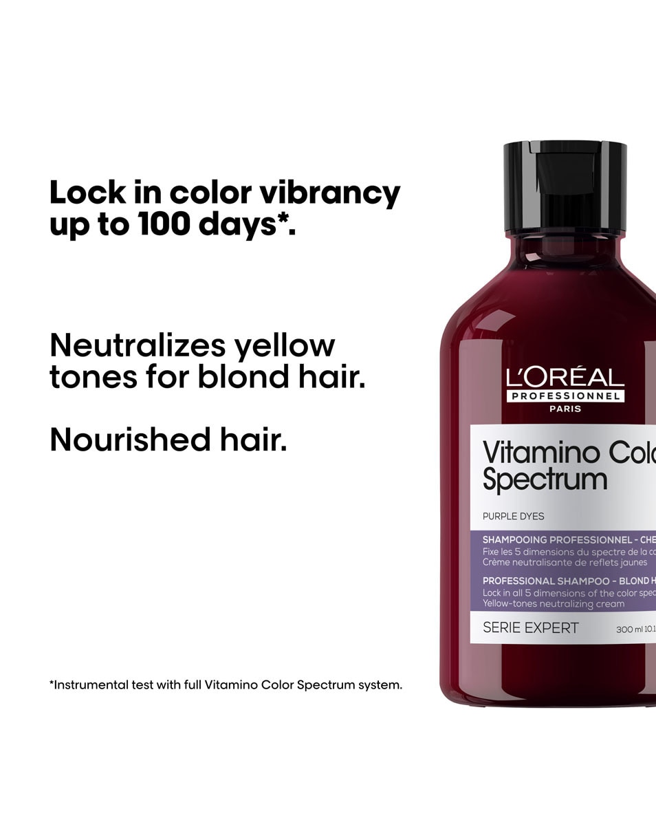 L'OREAL PROFESSIONNEL Vitamino Color Spectrum Shampooing Violet - Pour cheveux blonds 300 ML