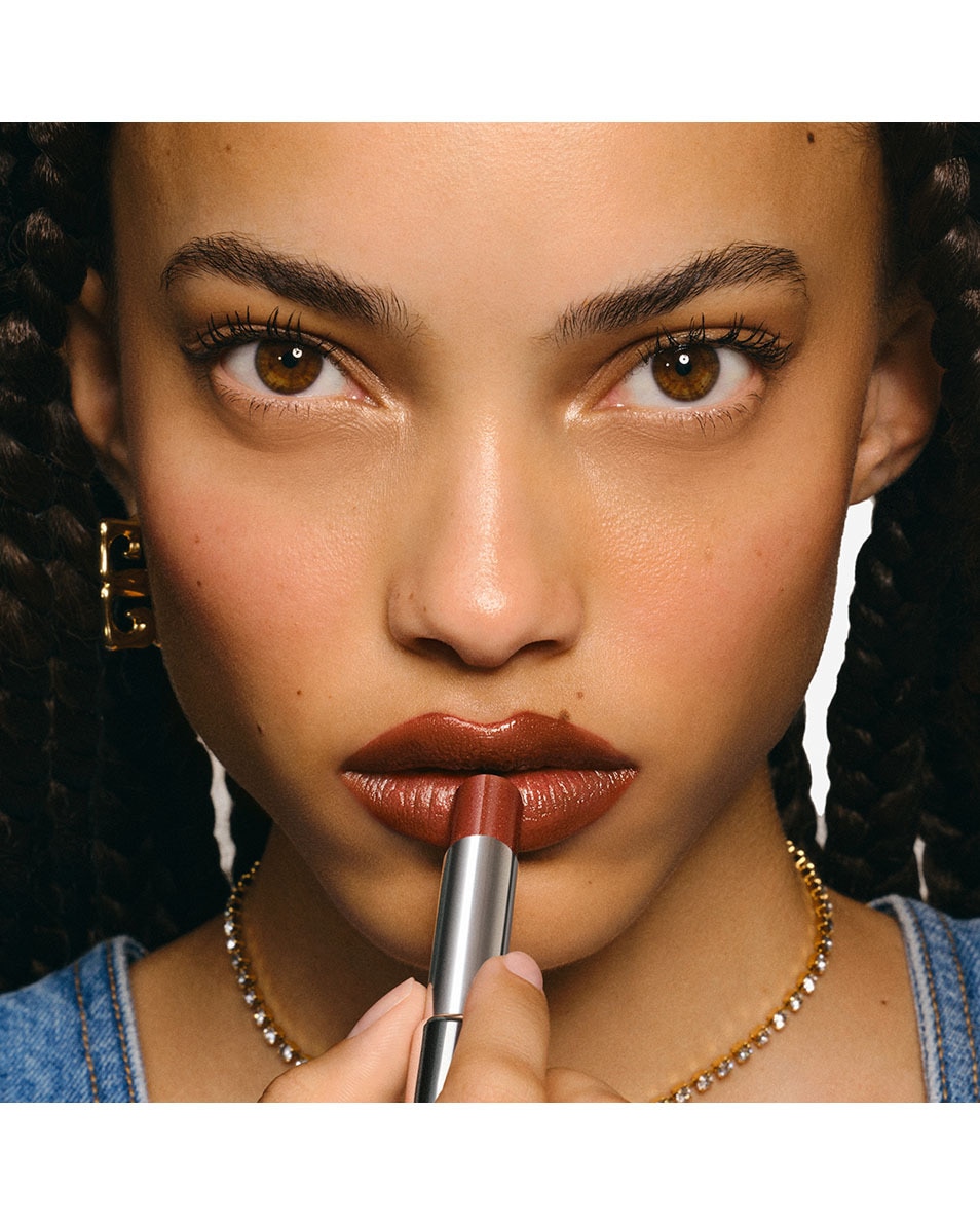 GIVENCHY COSMETICS ROSE PERFECTO SHINE ROUGE À LÈVRES HYBRIDE COULEUR & SOIN LUMINOUS BEIGE 2