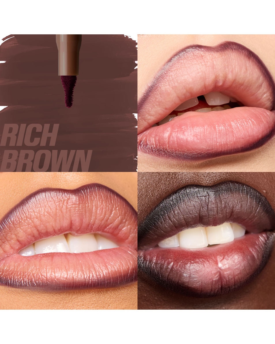 HUDA BEAUTY LIP CONTOUR LIP STAIN RICH BROWN 2