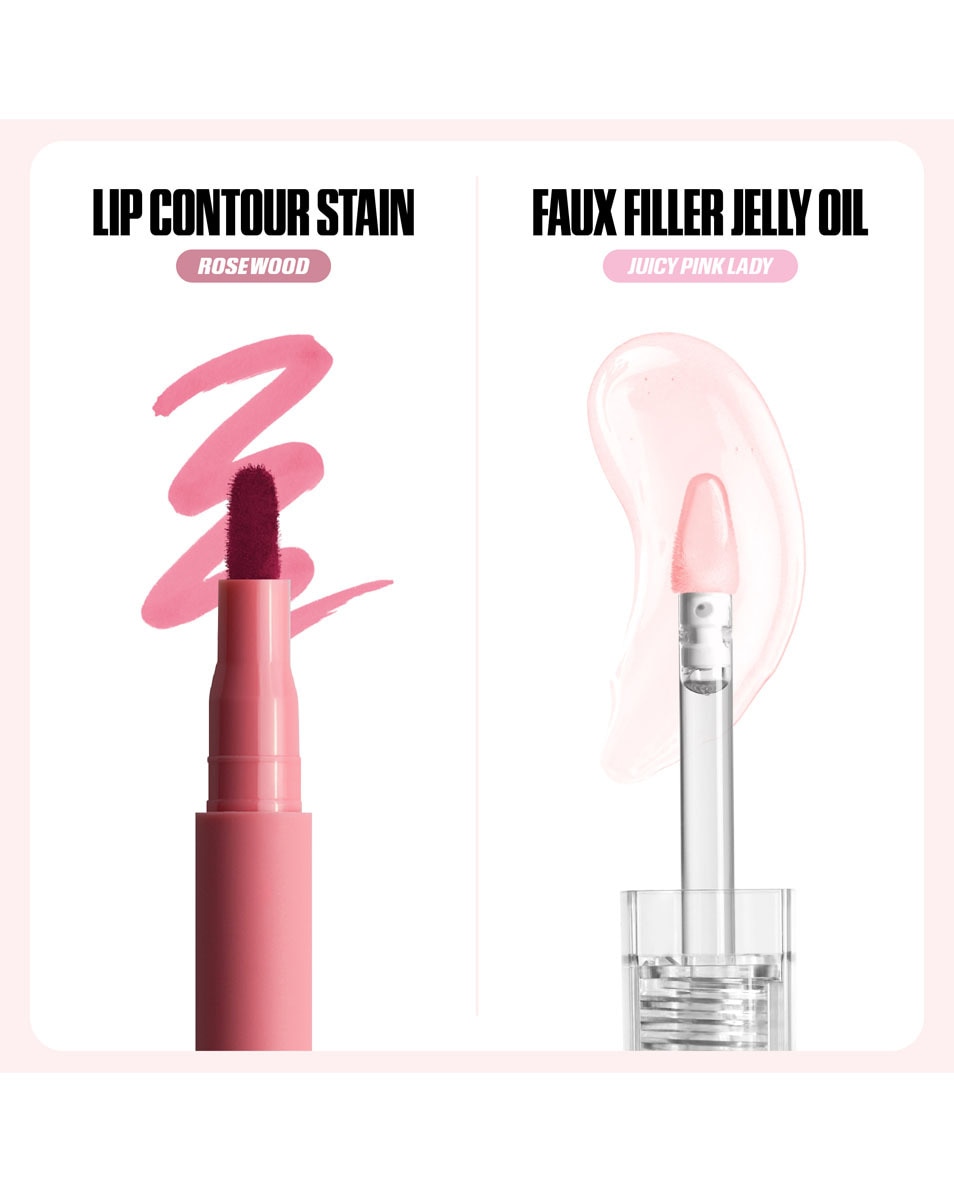 HUDA BEAUTY KISS ME LIP DUO ROSY PINKS SET 2 ST 2