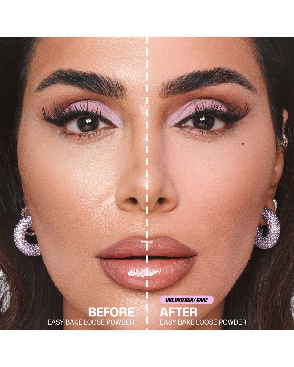 HUDA BEAUTY BABY BAKE MINI EASY BAKE LOOSE POWDER UBE BIRTHDAY CAKE