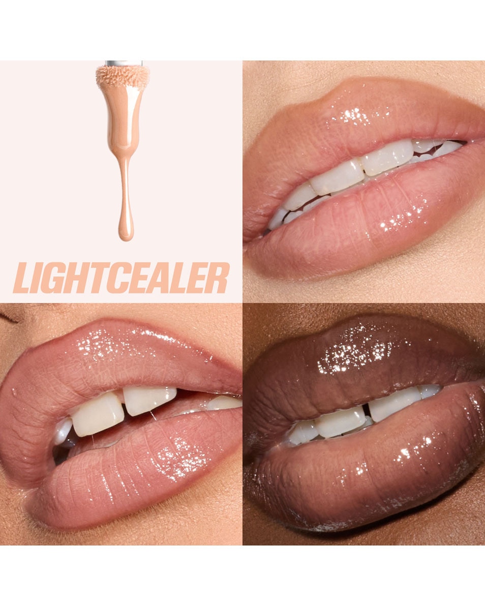 HUDA BEAUTY FAUX FILLER EXTRA SHINE LIP GLOSS LIGHTCEALER 2