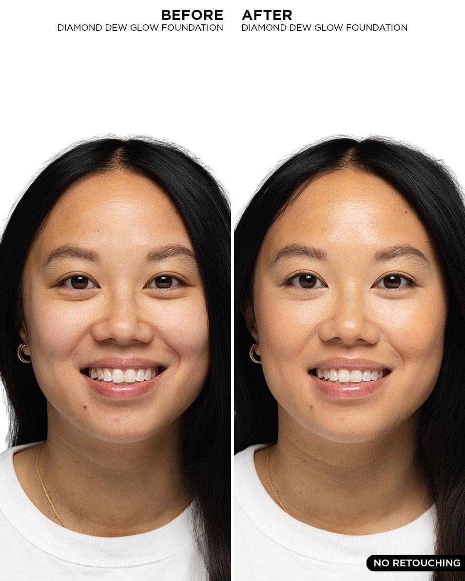 BE Creative Make Up DIAMOND DEW GLOW Fond de teint hydratant et lumineux 24 heures avec couvrance moyenne Lashes 2