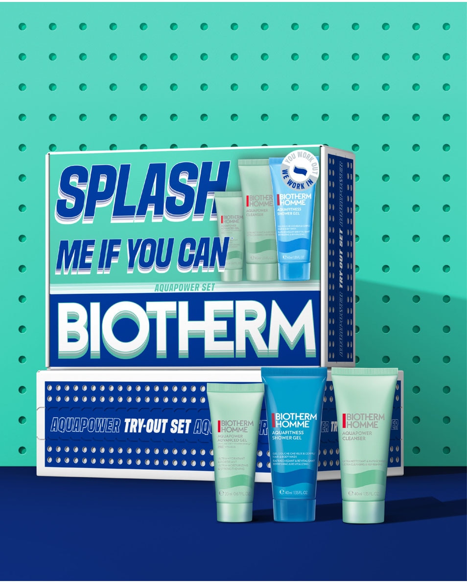 BIOTHERM Aquapower Classic Skin Fitness Try-Out Set Voor Mannen: Splash Me If You Can – Aquapower Set, Complete Hydratatie Routine 3 ST 2