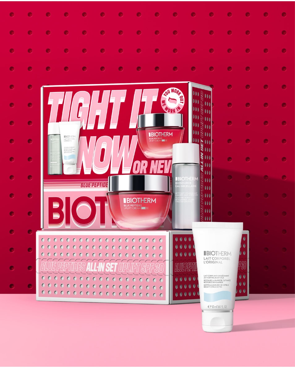 BIOTHERM Blue Peptides Skin Fitness Set Voor Vrouwen: Tight It Now Or Never – Blue Peptides Uplift SPF 30 Set 1 ST 2