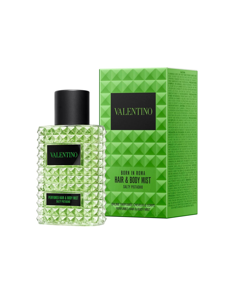 VALENTINO Born in Roma Salty Pistachio Hair & Body Mist – Bloemig amber parfum voor dames 100 ML