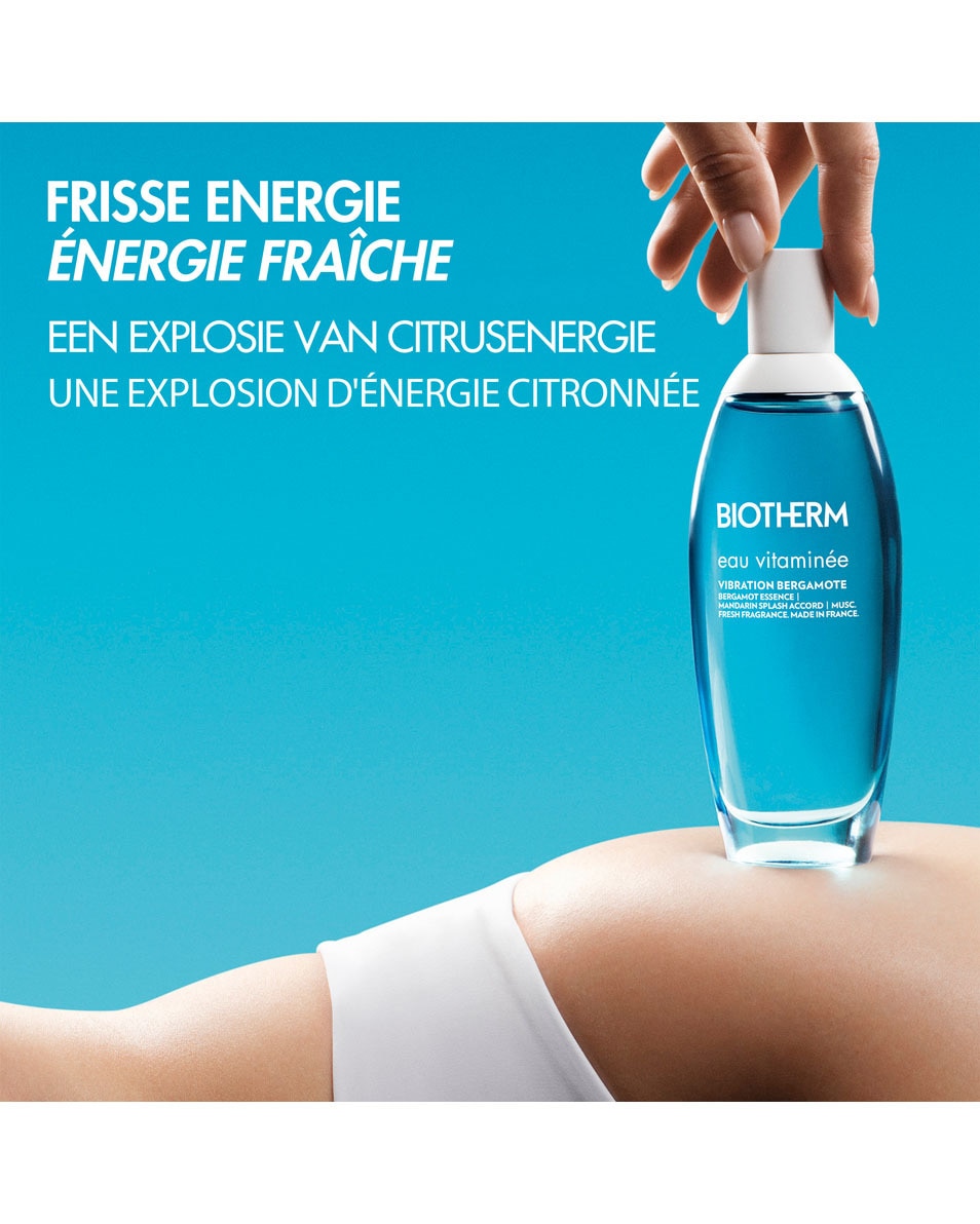 BIOTHERM Eau Vitaminée Vibration Bergamote Brume Corps Rafraîchissante – Notes de Bergamote, Mandarine, Gingembre & Musc Blan 100 ML