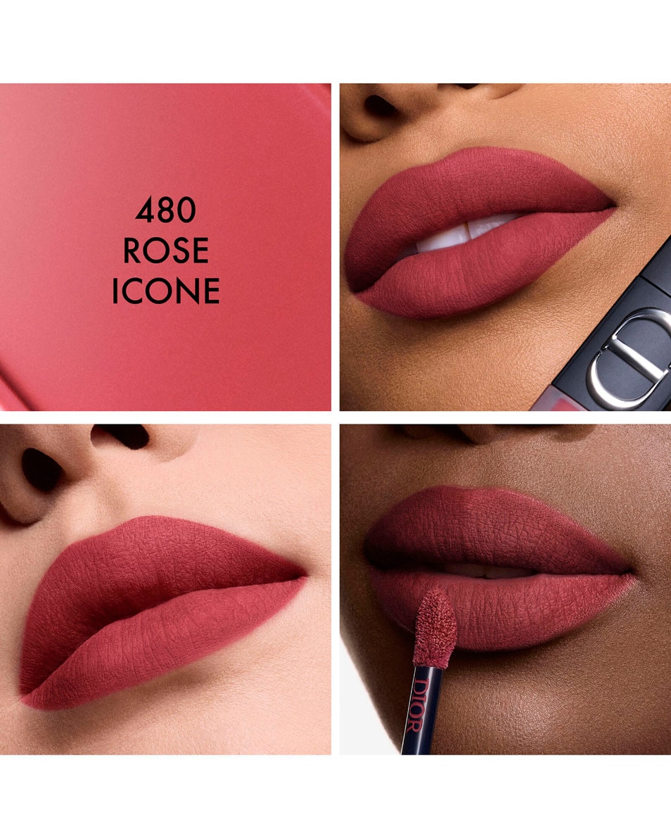 DIOR Rouge Dior On Stage Ink Blur Matte, blurring liquid lipstick Rouge à lèvres liquide sans transfert - fini mat floutant 480 Rose Icone 2