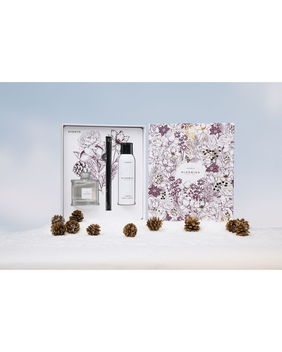 SCENTO Blooming coffret cadeau diffuseur d'ambiance + mousse de douche 2 ST 2