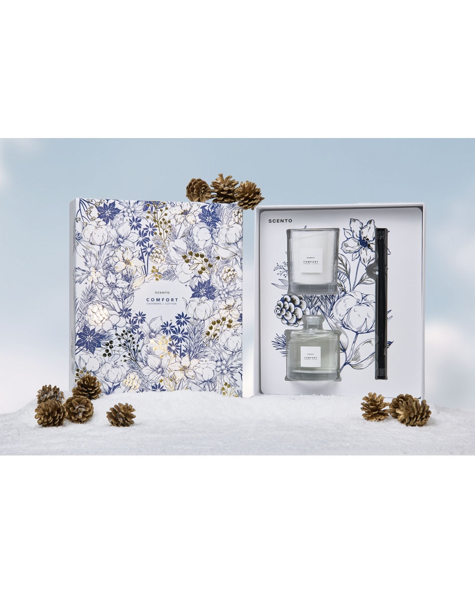 SCENTO comfort Coffret cadeau diffuseur d'ambiance + bougie parfumée 2 ST 2