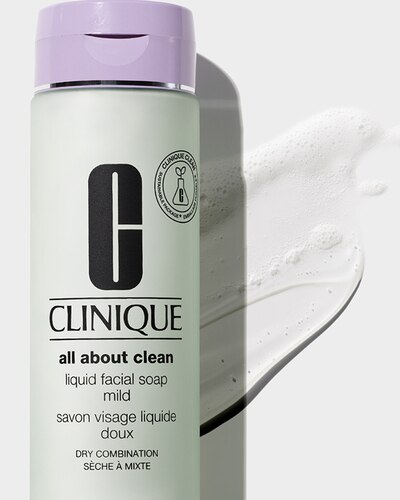 CLINIQUE ALL ABOUT CLEAN™ LIQUID FACIAL SOAP MILD - SKIN TYPE 2 CLEANSER - DROGE TOT GEMENGDE HUID - 3-STEP SYSTEM 200 ML